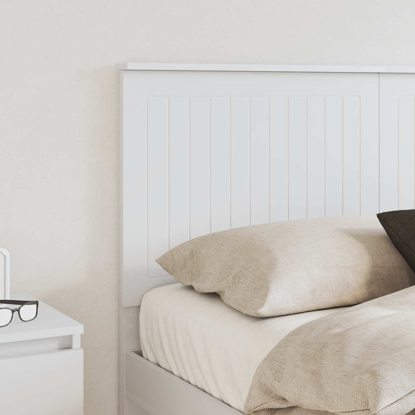 Headboard with Headboard White 140 cm Engineered wood