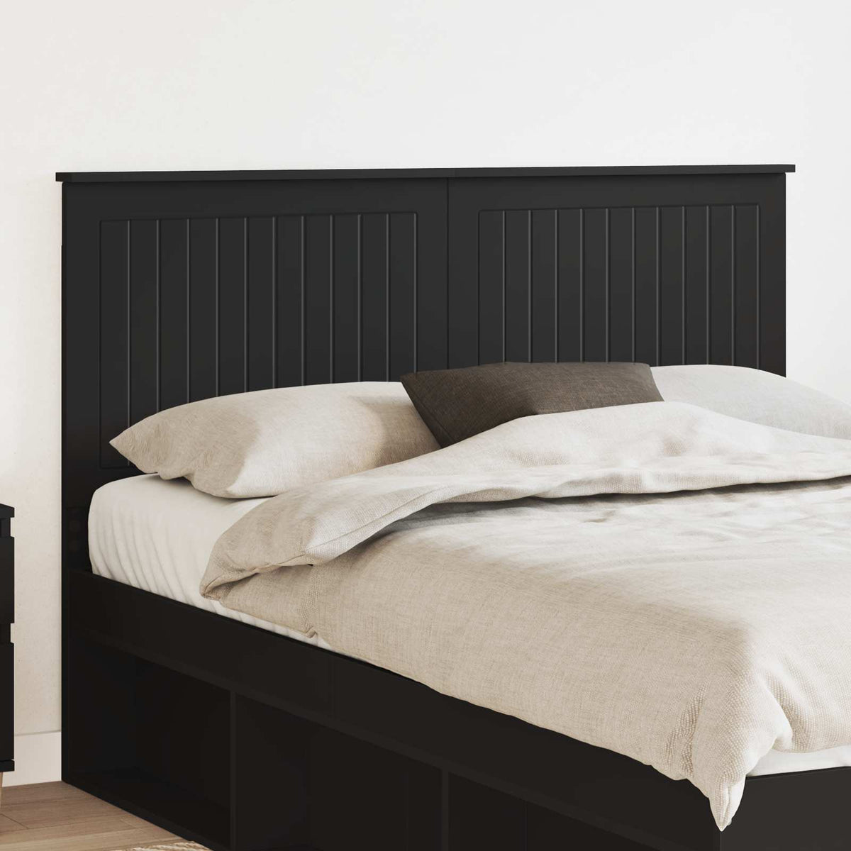 Headboard Black Engineered wood