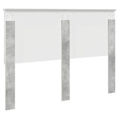 Headboard with Headboard Concrete Grey 140 cm Engineered wood