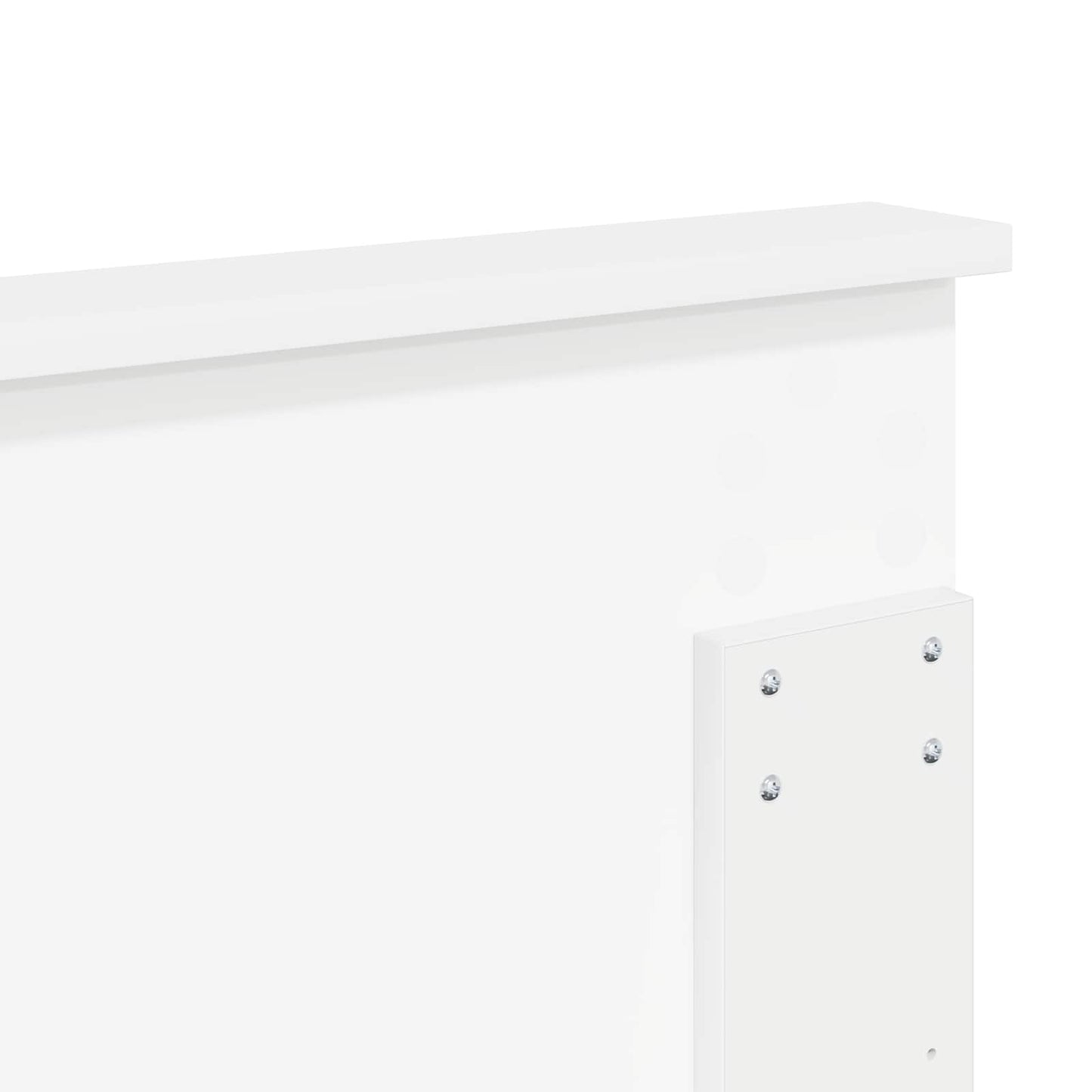 Headboard with Headboard Gloss White 140 cm Engineered wood