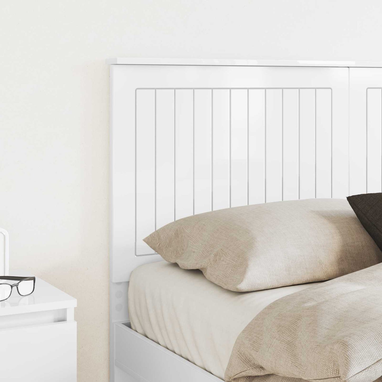 Headboard Gloss White Engineered wood