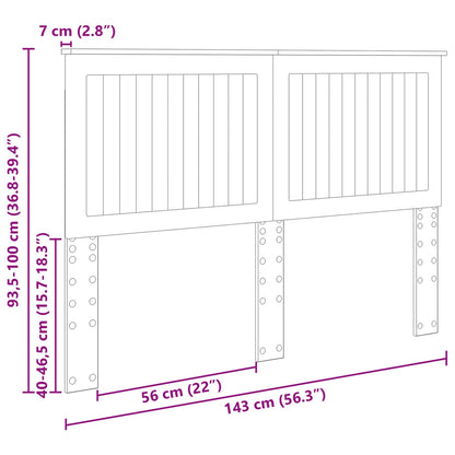 Headboard with Headboard Smoked Oak 140 cm Engineered wood