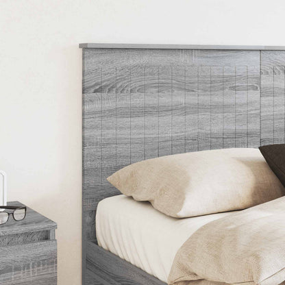 Headboard with Headboard Grey Sonoma 140 cm Engineered wood