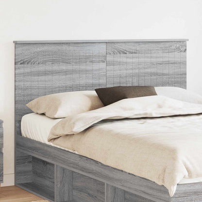 Headboard with Headboard Grey Sonoma 140 cm Engineered wood