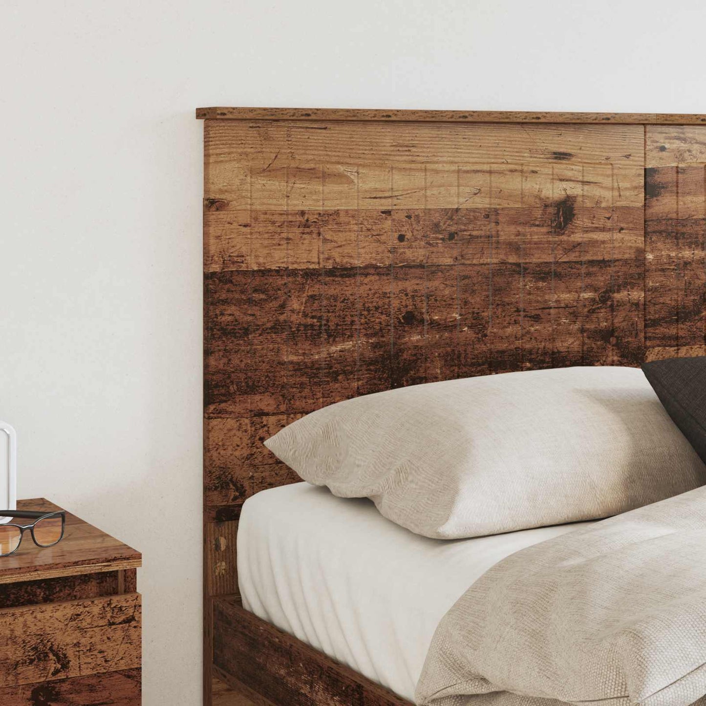 Headboard with Headboard Old Wood 140 cm Engineered wood