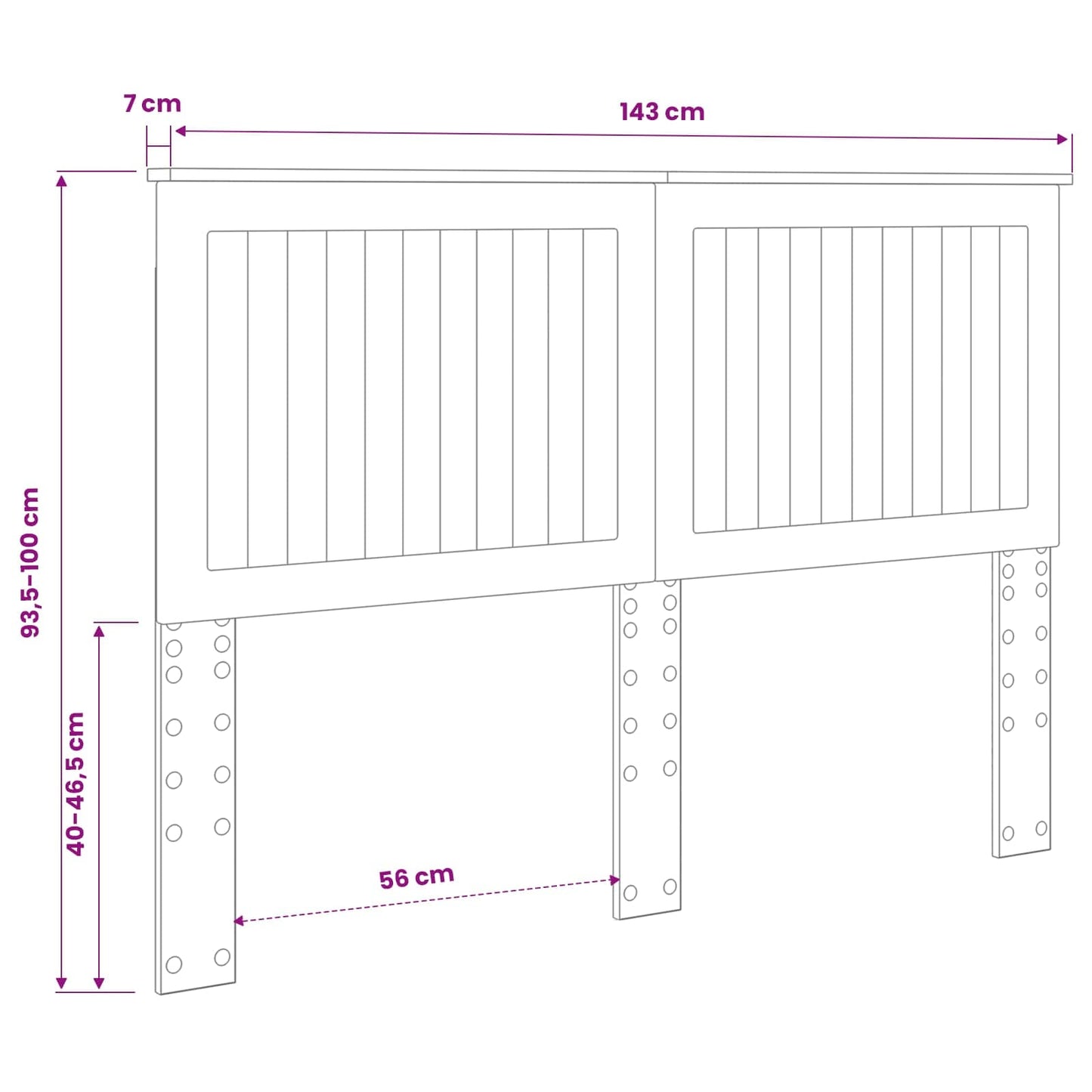 Headboard Artisan Oak Engineered wood