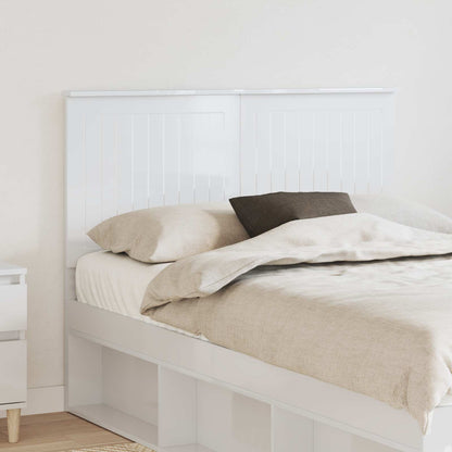 Headboard with Headboard Gloss White 135 cm Engineered wood