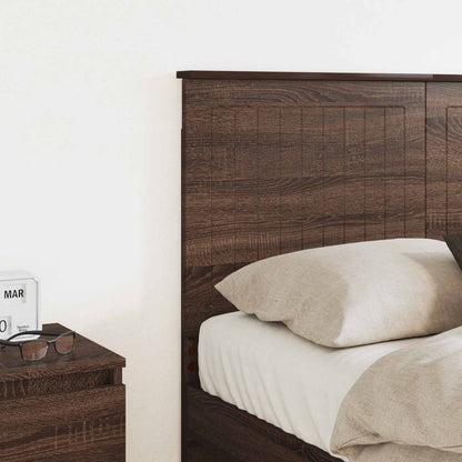 Headboard with Headboard Brown Oak 135 cm Engineered wood