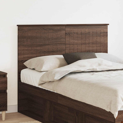 Headboard with Headboard Brown Oak 135 cm Engineered wood
