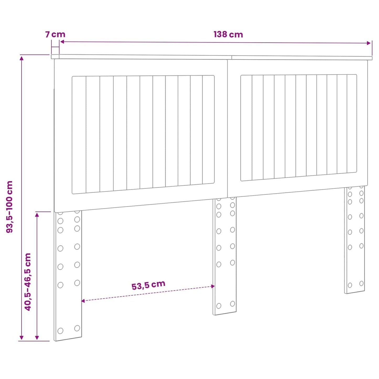 Headboard Artisan Oak Engineered wood