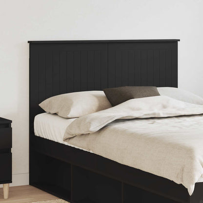 Headboard with Headboard Black Oak 120 cm Engineered wood
