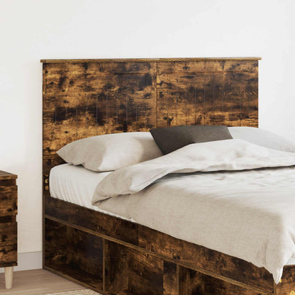 Headboard with Headboard Smoked Oak 120 cm Engineered wood