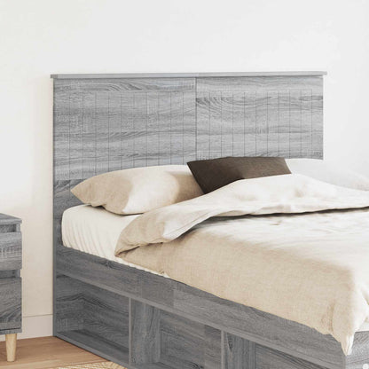 Headboard with Headboard Grey Sonoma 120 cm Engineered wood