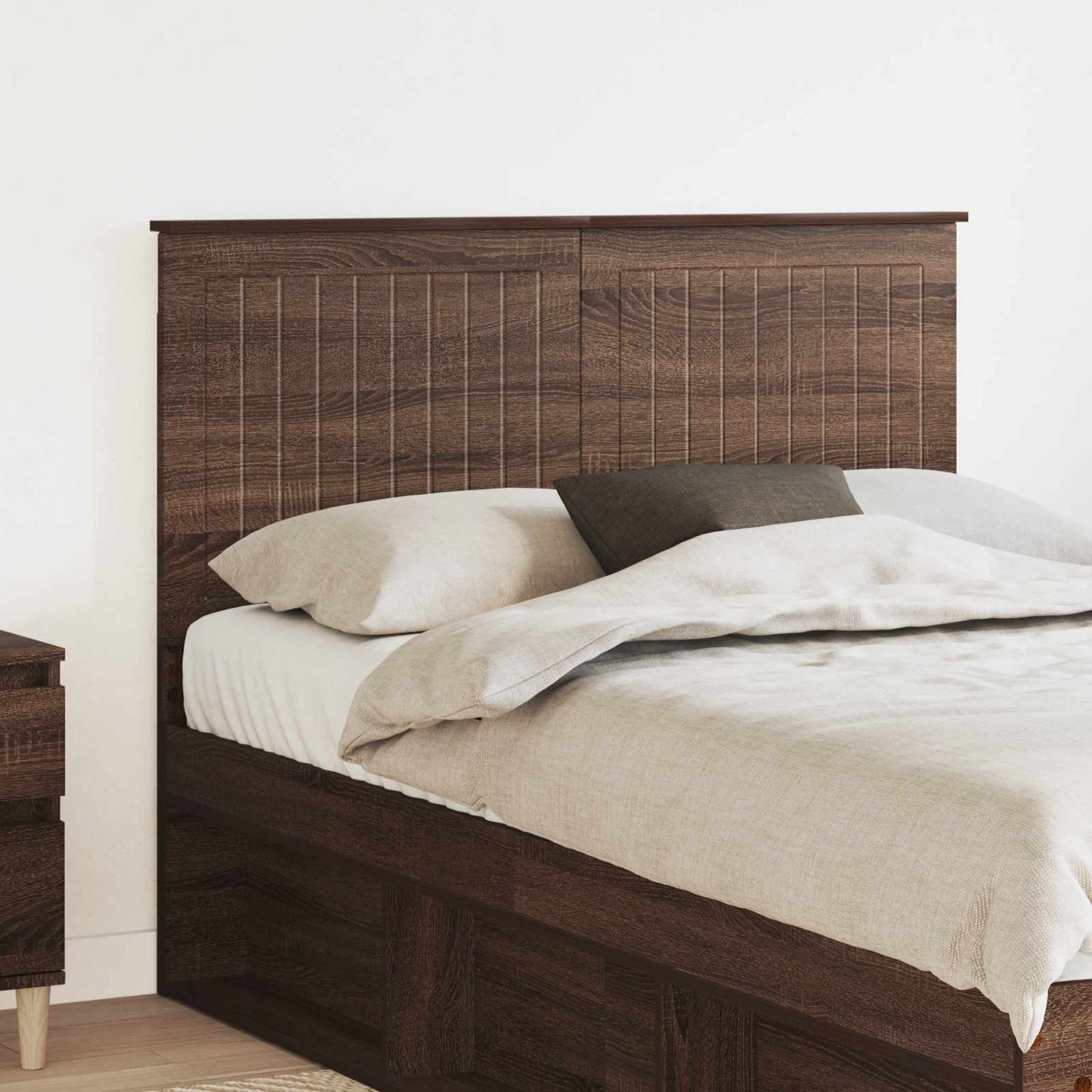 Headboard with Headboard Brown Oak 120 cm Engineered wood