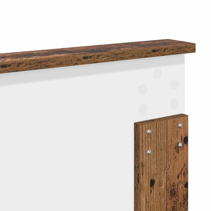 Headboard with Headboard Old Wood 120 cm Engineered wood