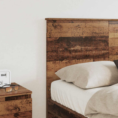 Headboard with Headboard Old Wood 120 cm Engineered wood