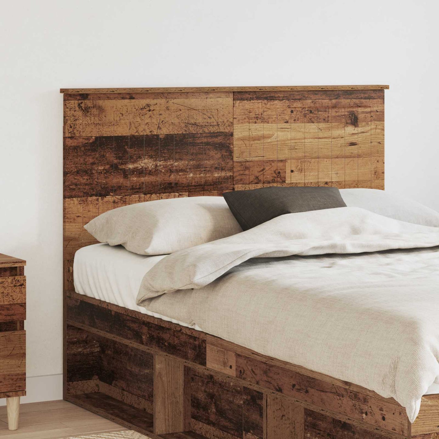 Headboard with Headboard Old Wood 120 cm Engineered wood
