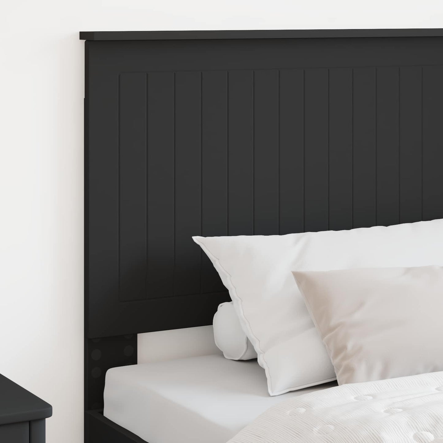 Headboard with Headboard Black Oak 100 cm Engineered wood