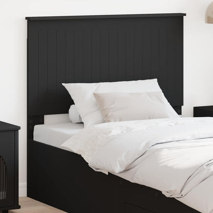 Headboard with Headboard Black Oak 100 cm Engineered wood