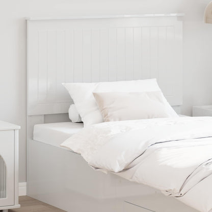 Headboard with Headboard Gloss White 100 cm Engineered wood