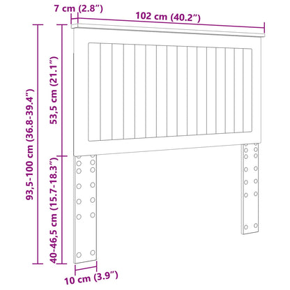 Headboard with Headboard Old Wood 100 cm Engineered wood