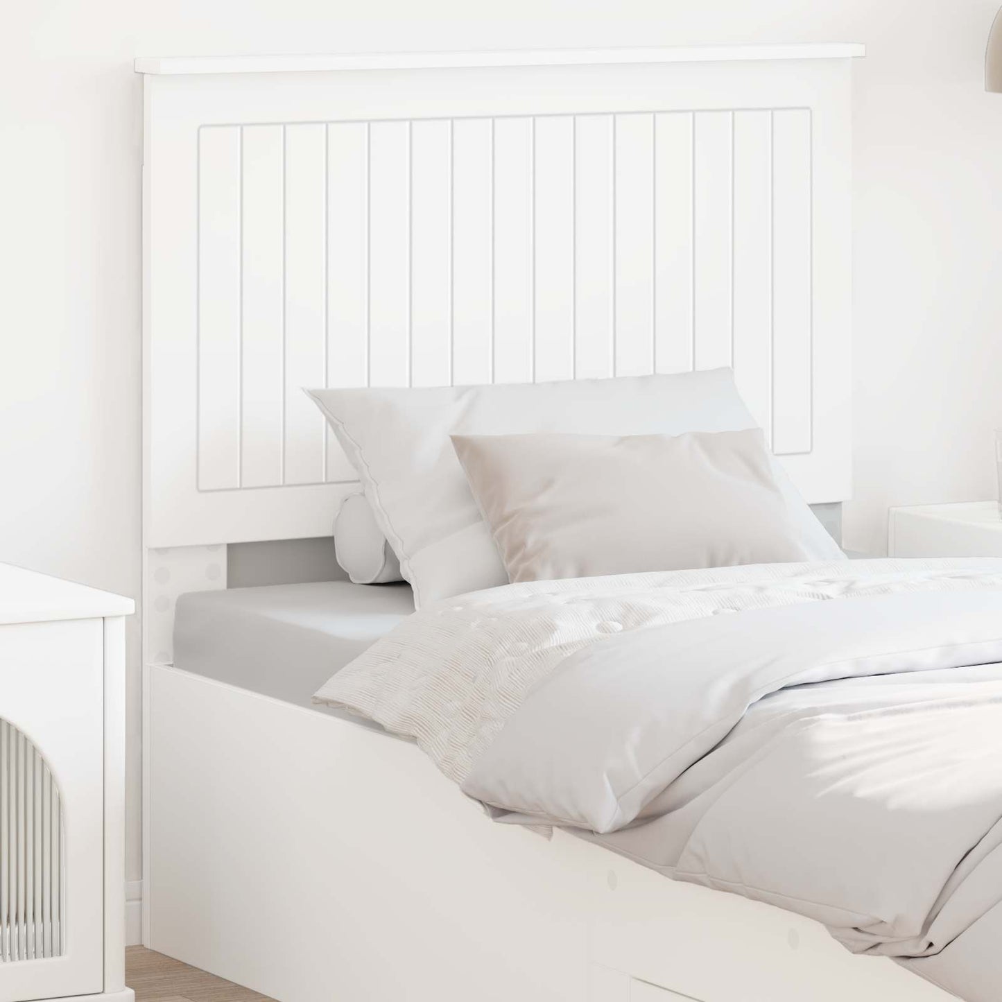 Headboard with Headboard White 90 cm Engineered wood