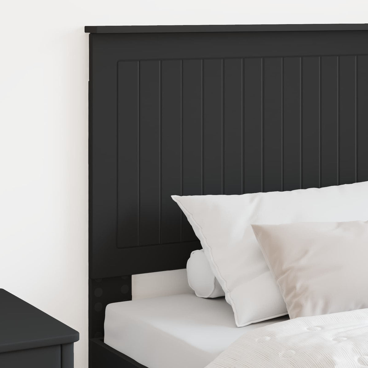 Headboard Black Engineered wood