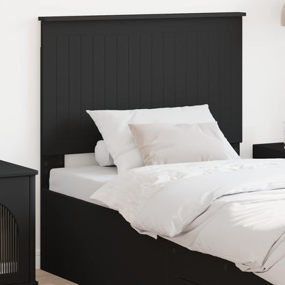 Headboard with Headboard Black Oak 90 cm Engineered wood