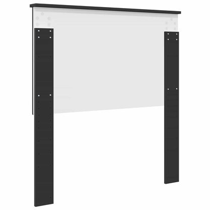 Headboard with Headboard Black Oak 90 cm Engineered wood