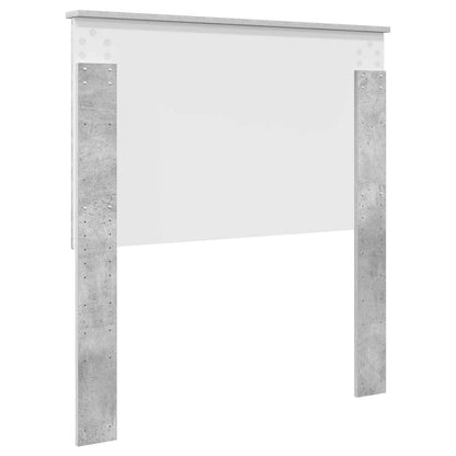 Headboard with Headboard Concrete Grey 90 cm Engineered wood