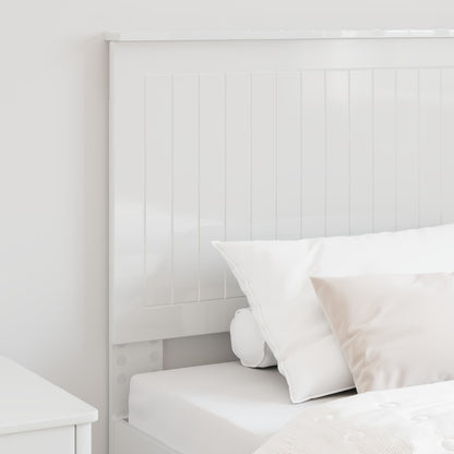 Headboard with Headboard Gloss White 90 cm Engineered wood