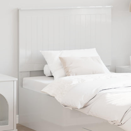 Headboard with Headboard Gloss White 90 cm Engineered wood
