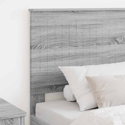Headboard with Headboard Grey Sonoma 90 cm Engineered wood