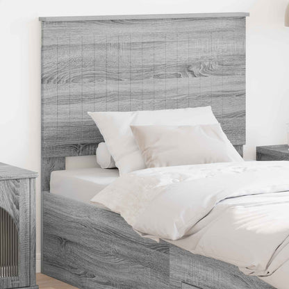 Headboard with Headboard Grey Sonoma 90 cm Engineered wood