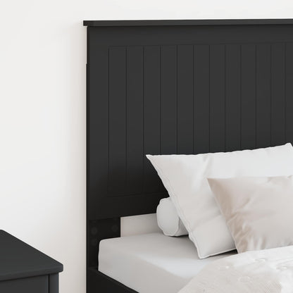 Headboard with Headboard Black Oak 80 cm Engineered wood