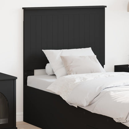 Headboard with Headboard Black Oak 80 cm Engineered wood