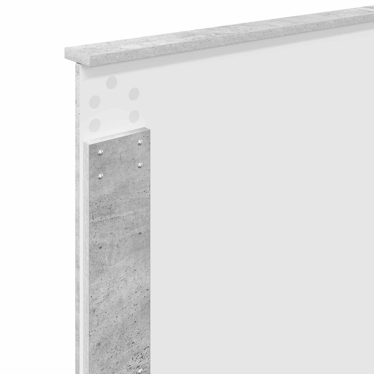 Headboard with Headboard Concrete Grey 80 cm Engineered wood