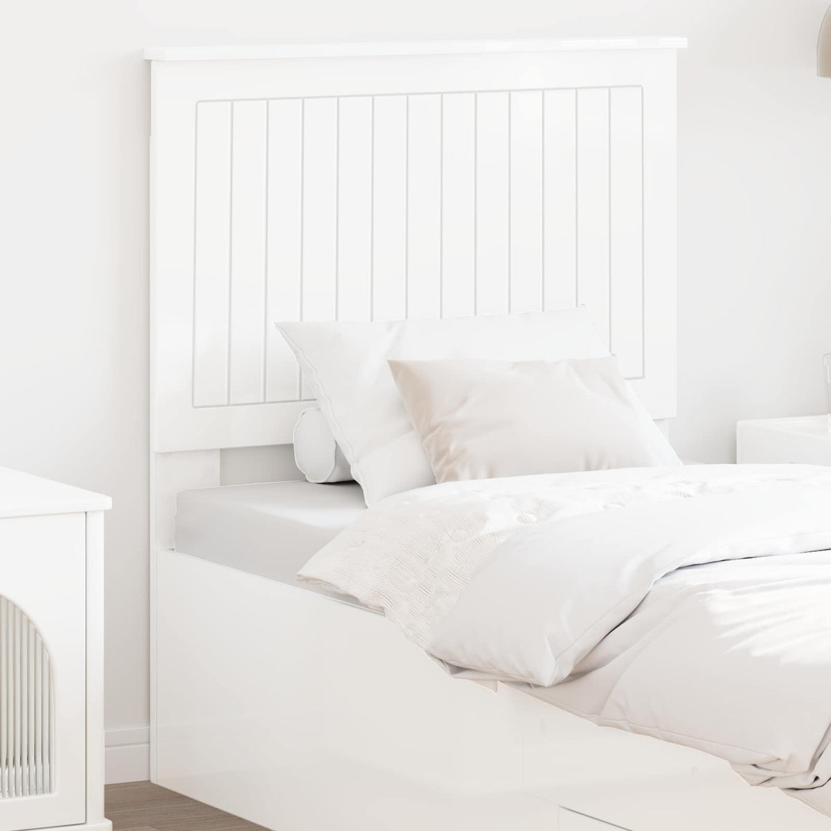 Headboard High Gloss White Engineered wood