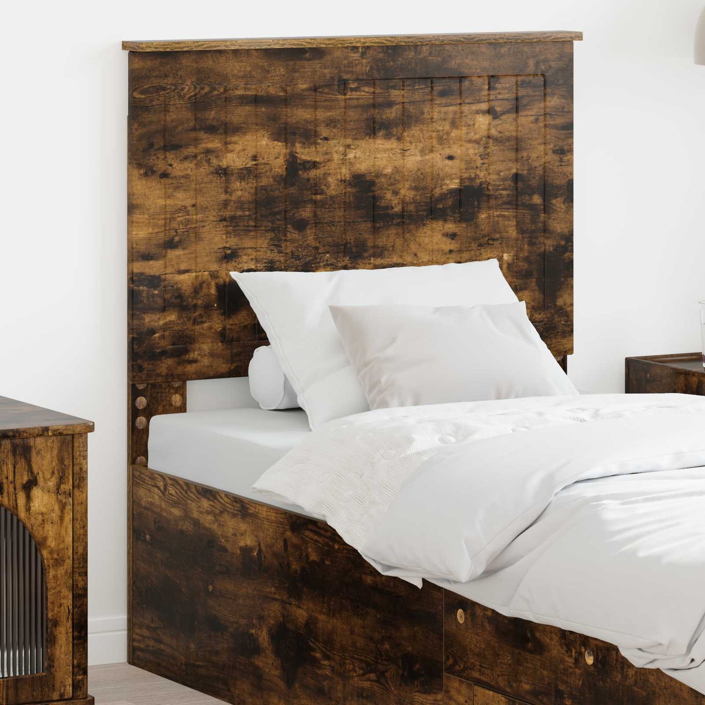 Headboard with Headboard Smoked Oak 80 cm Engineered wood