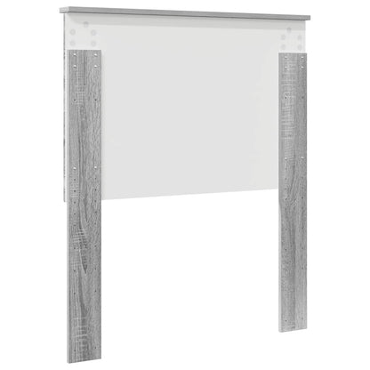 Headboard with Headboard Grey Sonoma 80 cm Engineered wood