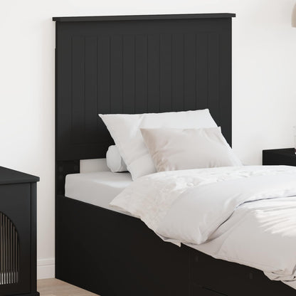 Headboard with Headboard Black Oak 75 cm Engineered wood