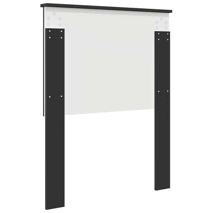 Headboard with Headboard Black Oak 75 cm Engineered wood