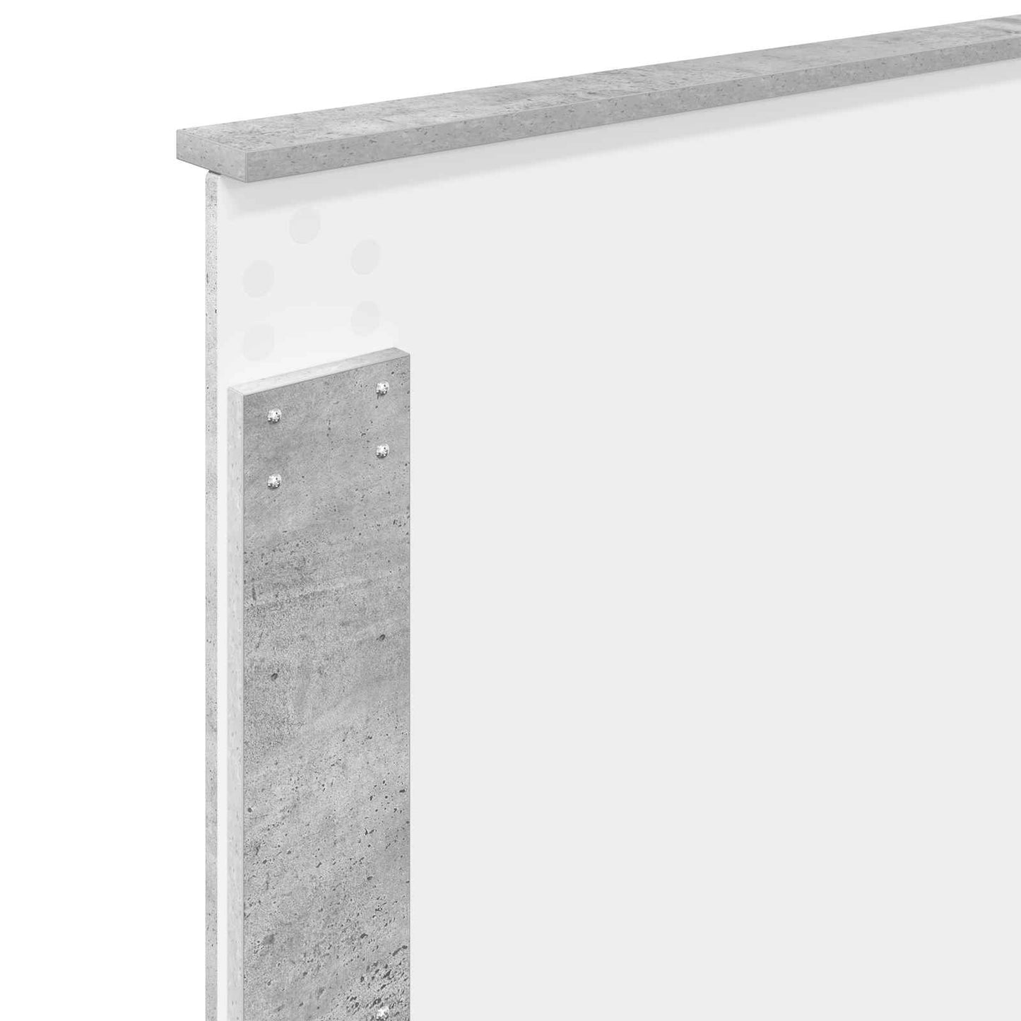 Headboard Concrete Grey Engineered wood