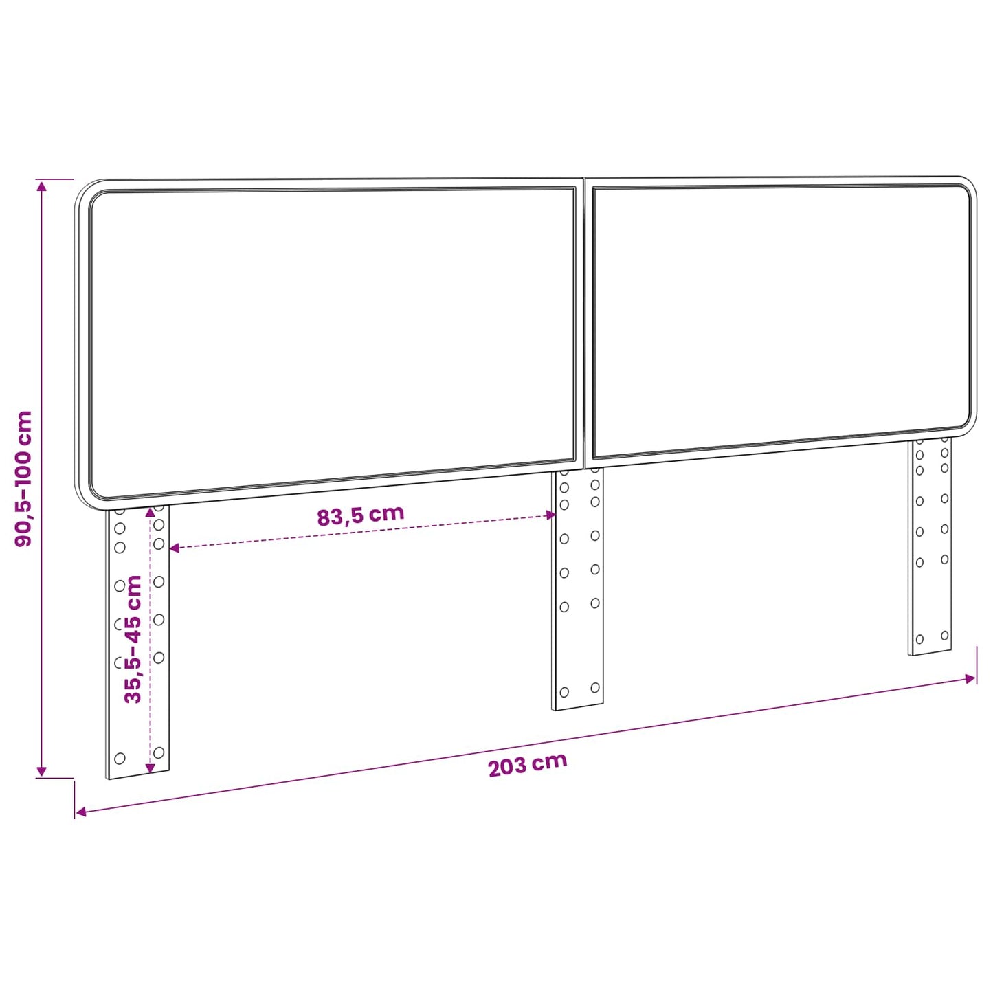 Headboard Sonoma Oak Engineered wood