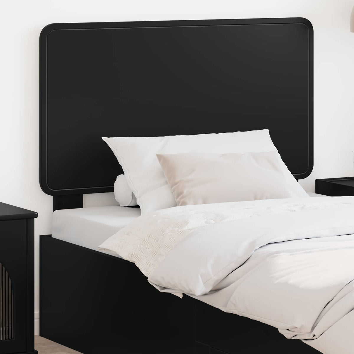 Headboard Black Engineered wood