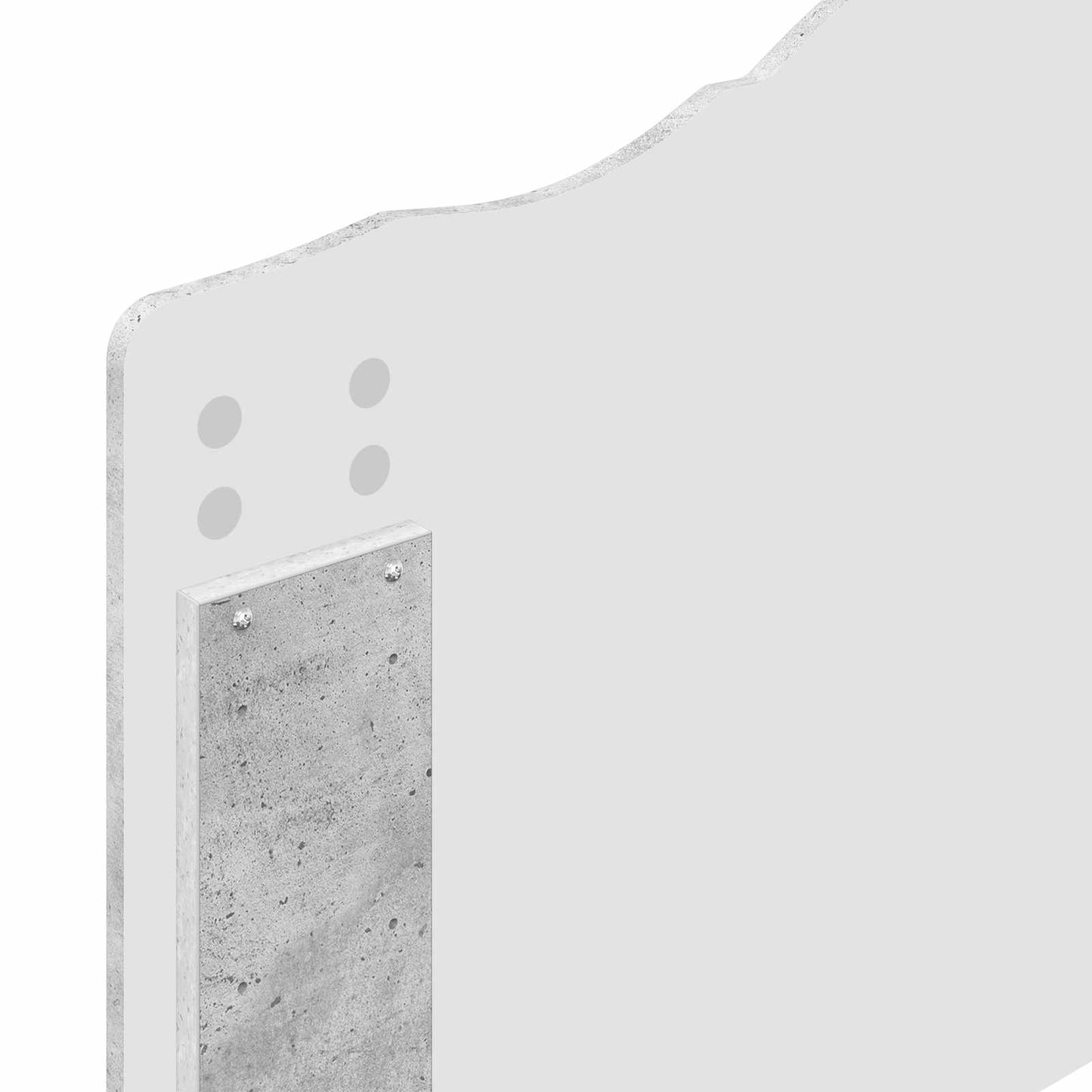 Headboard Concrete Grey Engineered wood