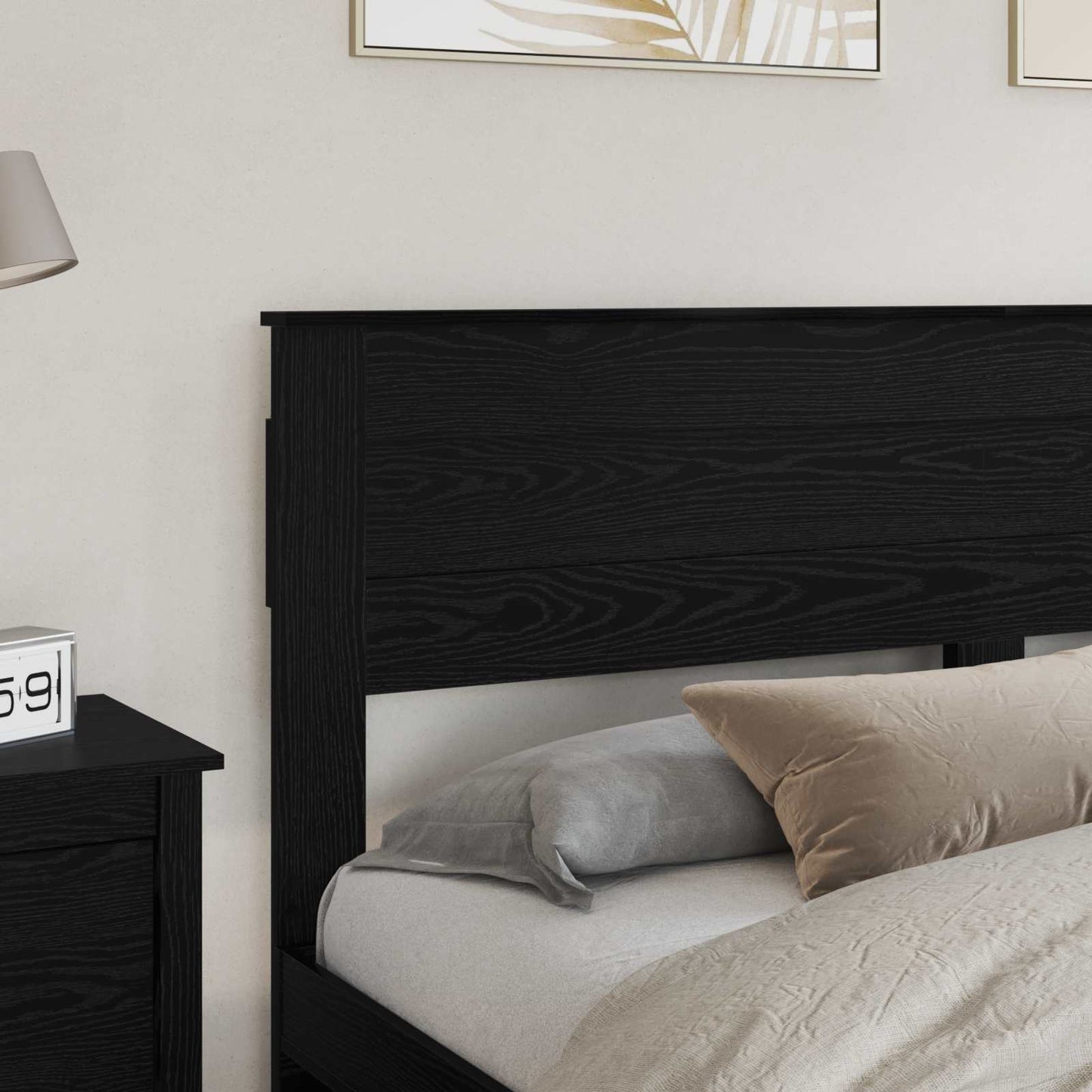 Headboard Black Oak Engineered wood