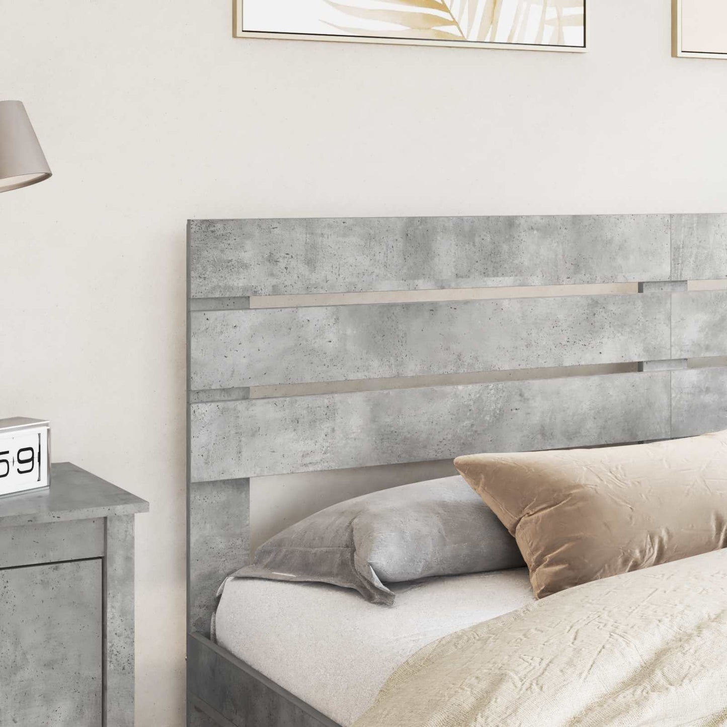 Headboard Concrete Grey Engineered wood
