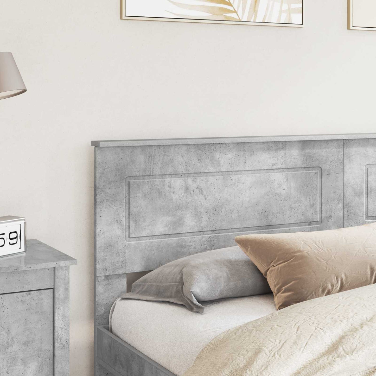 Headboard Concrete Grey Engineered wood