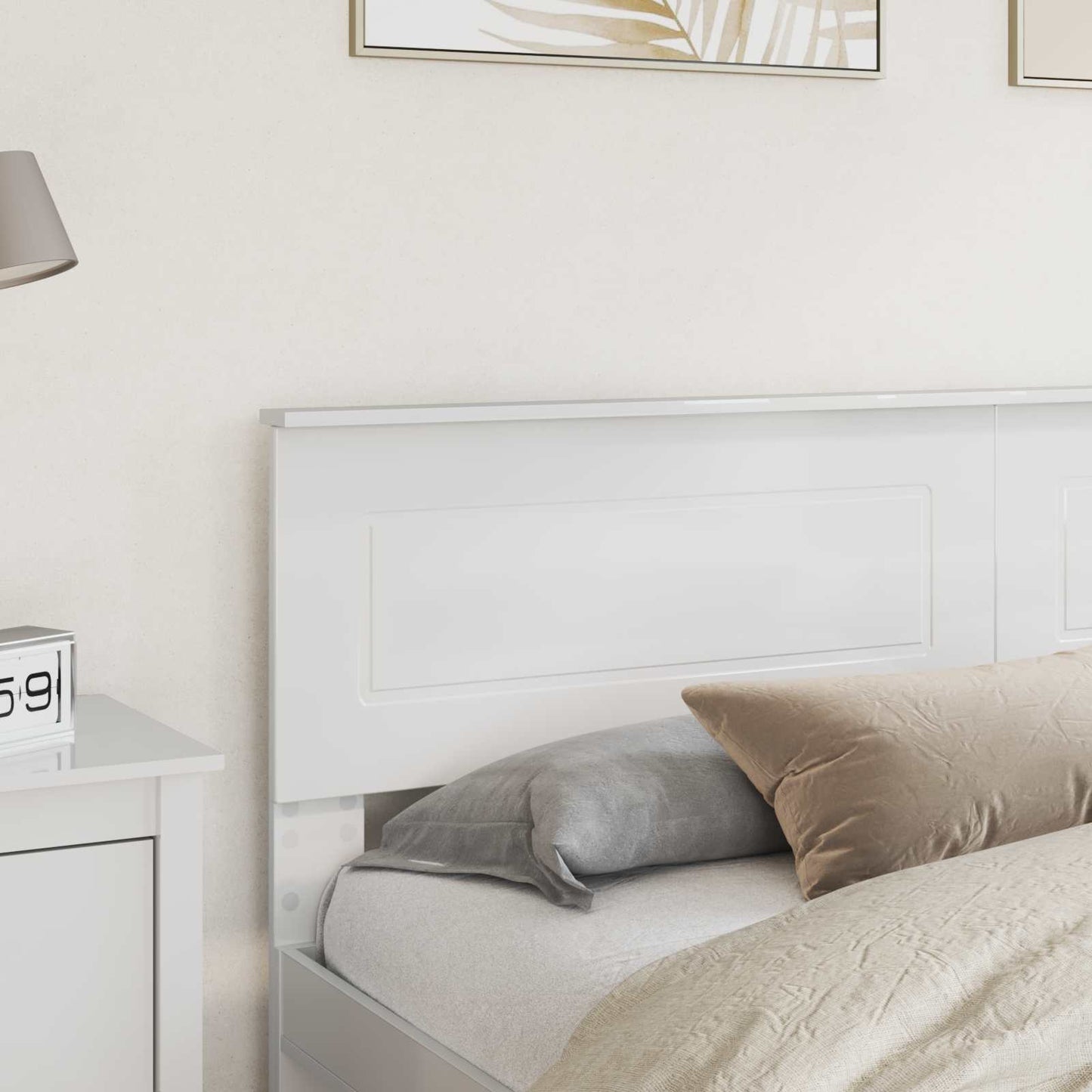 Headboard Gloss White Engineered wood